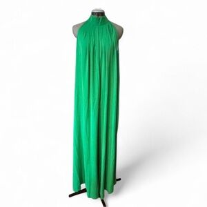 Elegant Green Halter Maxi Dress Romper